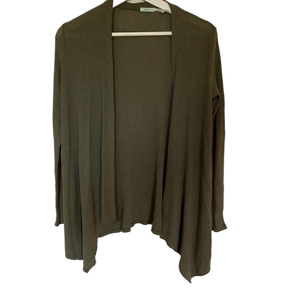 Kimchi blue green long sleeve ribbed cardigan XS